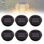 XPJBKC Solar Light Replacement Top, 6Pcs Replacement Solar Panels for Garden Lights, 8cm Solar Panel Lanterns Outdoor, Waterproof Solar Lamp Replacement Panel for DIY Table Lights Patio Decor