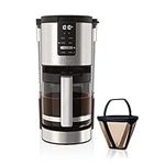 Ninja DCM200C Programmable XL 14-Cup Coffee Maker, 14-Cup Glass Carafe, With Permanent Filter, Stainless Steel, Silver