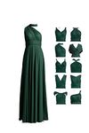 72styles Infinity Dress with Bandeau, Convertible Bridesmaid Dress, Long, Plus Size, Multi-Way Dress, Twist Wrap Dress, Dark Green, One Size