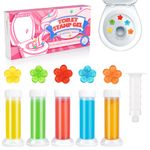 KILOSTEP Flower Toilet Gel Stamp, 60 Count Toilet Bowl Stamp Gel 5 Kinds Of Scent Toilet Bowl Cleaner