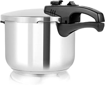 Tower 6L Pressure Cooker – Silver Stainless Steel