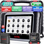 Autel Scanner MaxiCOM MK808BT PRO, 2025 Bidirectional Scan Tool as MK900BT, BT Ver. of MX900 MK900 MK808S MX808S, 3K+ Active Tests, 28+ Reset, OE All Systems Auto Scan 2.0, Injector Coding, FCA, OS 11