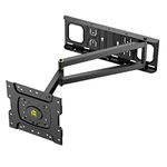 TV Wall Bracket Mount Swivel FORGING MOUNT Adjustable 650mm Long Reach Full Motion TV Mount Extendable Tilt Corner TV Bracket for 13-43 inch Flat & Curved TV or Monitor up to 35kg Max. VESA 200x200mm