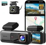 4K Dash Cam Front and Rear Camera, 64GB Card Included, ADAS, BOTSLAB Car Dash Camera 4K/1080P, Built-in WiFi GPS, UHD Night Vision, 170° Wide Angle, Parking Monitor, Supercapacitor, APP Control