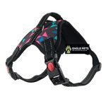 Eagle Pets No-Pull Reflective Dog Harness Walk Your Pup Stress-Free Stay Visible and in Control with Our Reflective Puppy Harness Dog Belt (Small, Retro)