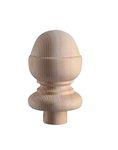 Blueprint Joinery Pine Acorn Stair Newel Post Cap to fit 90mm Newel Posts, Scandinavian Pine Acorn Stair Post Cap, 128 high (Full Cap)