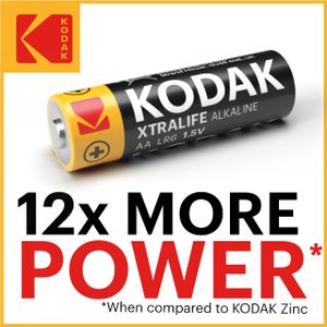 Kodak Xtralife AA Batteries 60-Pack – Long-Lasting Alkaline