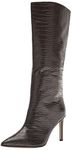 GUESS Women's Dayton Knee High Boot, Espresso Crocodile 200, 3 UK