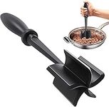 Meat Chopper,5 Blades Kitchen Ground Meat Chopper Spatula | Hamburger Ground Beef Mix N Chop Tools | for Non-Stick Cookware (Black)