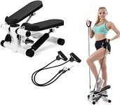 Ritmo Mini Stepper Stair Stepper Exercise Equipment, with LCD Display Screen and Resistance Band, for Home, Gym, Office Use