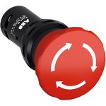 ABB CE4T-10R-02 Push Button Switch, 30 mm, Twist Release, 2 NC, Red