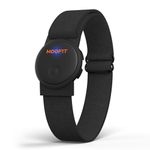 moofit HW401 Heart Rate Monitor Armband, IP67 Waterproof, Support Bluetooth/ANT+, Rechargeable Optical Heart Rate Sensor Bracelet Works with Wahoo, Strava (Dark black)