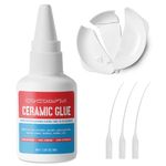 cocomfix Ceramic Glue, 30g Ceramic Glue Repair for Pottery and Porcelain, Instant Strong Glue for Pottery, Porcelain, Metal, Glass, Plastic, Rubber and DIY Craft - Food Safe Ceramic Porcelain Glue.