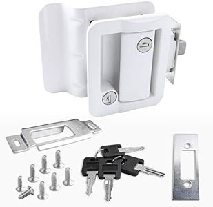 RV Travel Trailer Entry Door Lock Polar White Paddle Deadbolt