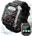 Smart Watch for Men，with Answer/Make Call 100+ Sports Modes Fitness Smart Watch, IP68 Waterproof 80 Days Extra-Long Battery Heart Rate/Blood Oxygen/Sleep Monitor Smartwatch for Android and iOS