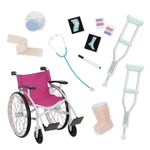 Accessories OG Deluxe - Heals On Wheels for 18" Doll - Wheelchair and medical accessories for 18-inch dolls