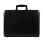IRHA Faux Leather Briefcase Bag File bag with Combo digit Locking Features and inner Mesh Pocket Medium Briefcase For Men & Women (Black)