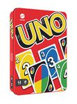 UNO Card Game with Collectible Storage Tin, Card Games for Kids, Adults, Families, Travel Game, 112 Cards and Instructions, Gift for 7 Year Olds and Up, HGB63