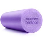 Core Balance Foam Roller Massager 45cm Long Medium Density EPE Muscle Massage (45cm - Purple)