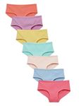 CHARM N CHERISH Girls Solid Color Hipster Multicolor Panties for Girls, Pack of 7, 11 Years - 12 Years