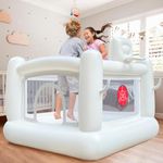 iLink-outer White Bounce House Bounce House for Kids 3-6 Indoor or Outdoor Playhouse Bouncy Castle with Blower Phthalate-Free Commercial PVC Materials