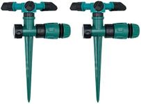 Garden Sprinklers, 2pcs Automatic 360° Rotating Lawn Sprinkler, Large Coverage Area Adjustable Watering System Garden Sprinklers for Yard Garden Lawn