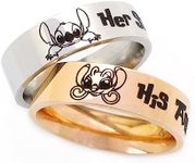 Stitch & Angel Couple Rings, Ohana 