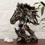 Horse Statue for Wealth, Horse Showpiece for Feng Shui and Vastu, Home Decoration and Gifting, Good Luck Items for Home Decor Living Room, Horse Head Sculpture Polyresin_Horse_new05