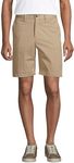 Lands' End Mens 9 Inch Traditional Fit Stretch Knockabout Chino Shorts Khaki Regular 31