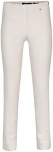 Robell Style Marie Women's Comfortable Stretchy Straight Leg Slit Trousers - As seen on TV Advertisement, Cream, 12 AU
