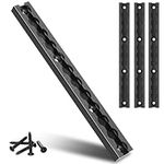 4pcs L Track Tie Down System|12inch Length-L Track Black Powder Coated Aluminum Use On Securing Motorcycles, Dirt Bikes, ATVs, Pickup Trucks, Vans, Or Utility Trailers