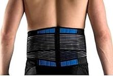 FitMad® Adjustable Neoprene Double Pull Lumbar Support Lower Back Belt Brace - Back Pain/Slipped Disc Pain Relief (XXL 40-44")