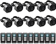 GREENCYCLE Electric Bike Alarm with Remote Controller, Motorcycle Anti-Theft Security System with USB Rechargeable, Volume and Sensitivity Adjustable Waterproof, 10 Pack