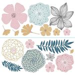 RoomMates Perennial Blooms Peel and Stick Giant Wall Decals