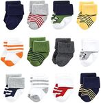 Luvable Friends Baby, Athletic 12-Pack, Unisex Newborn Terry Socks, 6-12 Months