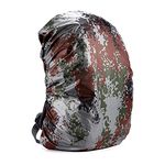 Silfrae Waterproof Backpack Rain Cover 30L-60L for Travel, Climbing, Hiking and Outdoor Activites (Digital Camo, 50L-60L)