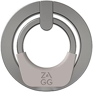 ZAGG Ring Snap 360, Magnetic Ring Accessory – 360 Degree Rotation, Secure Hold with Kickstand – Super Strong Magnet, Compatible with MagSafe Devices, iPhone 14 & Snap Compatible Devices, Nickel