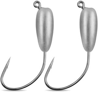 FUSIGO Fishing Jigs Head Hooks, 24pcs Tube Jig Heads Hooks Water Drop Saltwater Fishing Bait Lures for Bass 1/8oz 1/4oz 3/8oz (24pcs 3/8OZ)