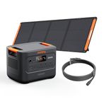 Jackery Explorer 3000V2 Solar Generator + 200W Solar Panel + 5M Extension Cable, 3072Wh LiFePO4, 2990W Output, Portable Power Station for Home Use, RVs, Camping & Emergency Backup