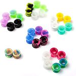 WBRWP 32pcs Hollow Double Flared Hard Silicone Ear Tunnels and Plugs Ear Gauges Expander Stretcher Body Piercing Jewelry 8g(3mm)