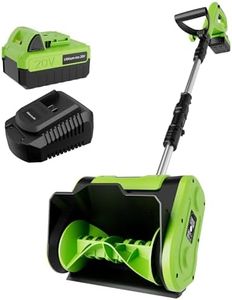 Vibekio 20V 11-Inch Cordless Snow Shovel, Battery Powered Snow Blower, 20-Volt/4.0 Ah Lithium-ion Battery Pack, and Quick Charger Included.