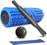 IRoller Foam Roller Patented Multi Phase Roller, 5 Year Warranty Firm High Density EVA Foam 6x13, Myofascial Release, Deep Muscle and Spinal Stabilization,Relieve Muscle Tensions (Blue, 6x13)