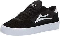 Lakai Footwear Mens Men's Cambridge Skate Shoe, Black/White Suede, 10.5