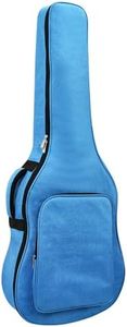Mdvora Colorful Guitar Bag, 0.5in Thick Padding Guitar Gig Bag with Neck Pillow for 39/40/41in Guitars, 6 Colors to Choose, for Acoustic Classical Guitar, Bass Guitar(Blue)