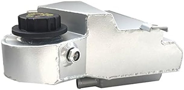 HCHCSPEED Aluminum Coolant Reservoir Expansion Recovery Tank with Cap Compatible with F250 F350 Super Duty Excursion 6.0L Powerstroke 6.8L 5.4L Replaces 6C3Z-8A080-B 3C3Z8A080AE 603-217 Silver