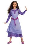 Asha Costume, Official Disney Wish Child Costume with Attached Belt, Kids Size Medium (7-8)