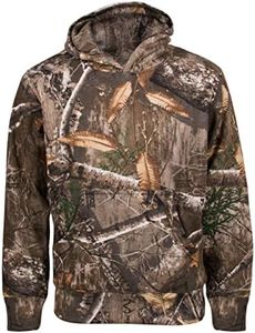 King's Camo KCK215 Kids Classic Hunting Cotton/Poly Blend Camo Pullover Hoodie, Realtree Edge, Small