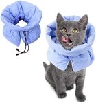 Cat Recovery Collar, Soft Adjustable Cat Cone Alternative, Lightweight Waterproof Fasteners Collars for Cats Kittens Puppies, After Surgery Stop Licking and Daily Use (Neck girt 6.3"-9.1")