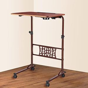 TABLE MAGIC Urban Raiser | 75-110cm Height Adjustable Laptop Table | Sit & Stand Desk for Home & Office | Mobile & iPad Holder | Compact & Sturdy Design | Easy Assembly. (Mahogany)