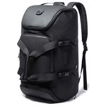 Red Lemon Bange Polyester High Capacity Waterproof Travel Standard Backpack Cum Duffle Bag (Black), 20 Litre